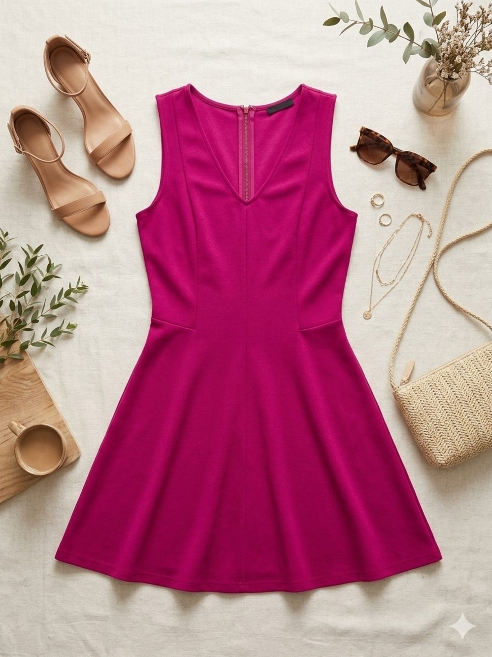 bobiBLACK Sleeveless Fit and Flare Dress